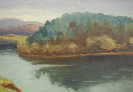 (n-8546) K.R. Forsberg, raamitud maal "Maastik"