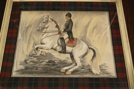 (n-8553) Raamitud töö kangal "Ratsanik"