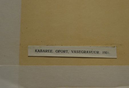 (P-1174) Viiralt, trükirepro Kabaree