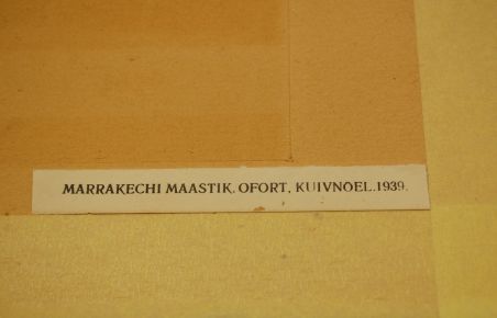 (P-1176) Viiralt, trükirepro Marrakechi maastik