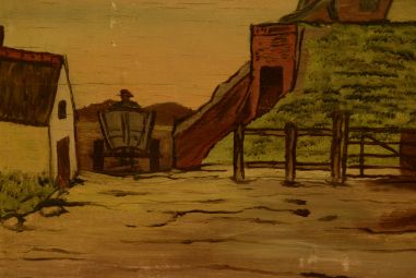 (P-407)  Raamitud maal "Maal", signeeritud