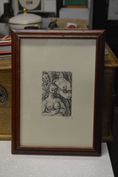 (P-731) Viiralt, trükirepro Kolm naist. Pehmelakk. 1932