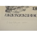 (P-796) Viiralt, trükirepro Ans van der Kuyleni eksliibris. Vasegravüür. 1936