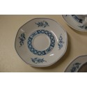 (n-5082/5) Villeroy & Boch Heinrich, China Blue, puljongikausid-taldrikud, 6tk