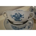 (n-5082/5) Villeroy & Boch Heinrich, China Blue, puljongikausid-taldrikud, 6tk