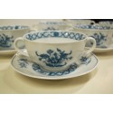 (n-5082/5) Villeroy & Boch Heinrich, China Blue, puljongikausid-taldrikud, 6tk