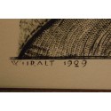 (P-899) Viiralt, trükirepro Madonna. Värviline linoolgravüür.1929