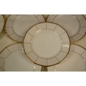 (n-5545/3) Art Deco stiilis valged salatitaldrikud, 6tk