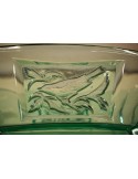 (n-5679) Art Deco linnuga roheine klaaskauss